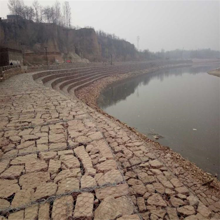 堤壩及海塘的防沖刷保護格賓石籠